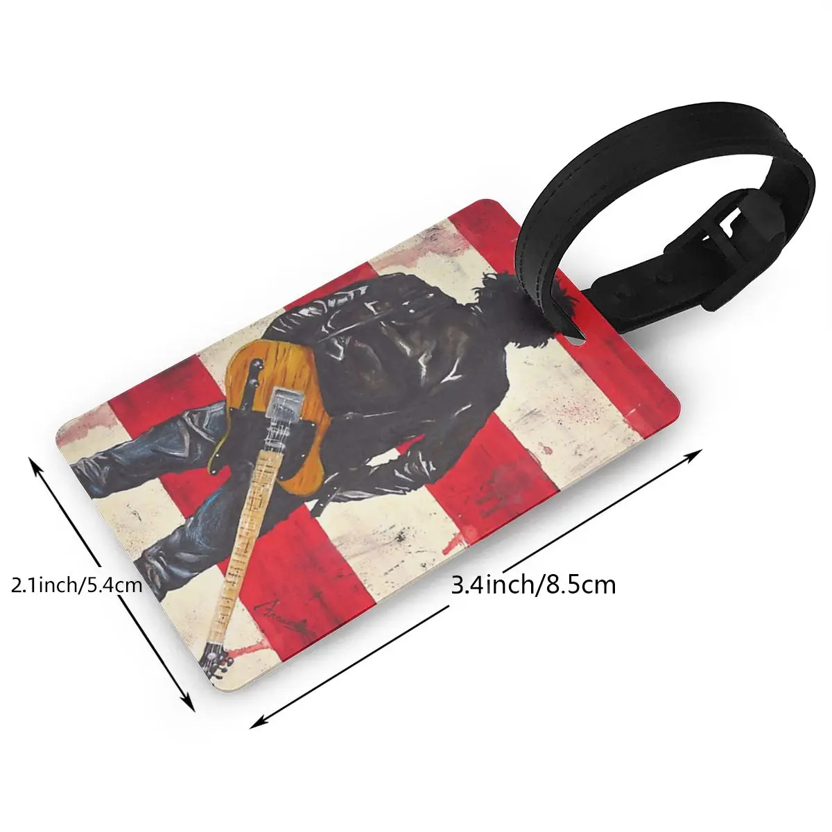 Bruce Springsteen etichette per bagagli accessori per valigie viaggio PVC moda bagaglio etichetta d'imbarco porta etichette portatile nome indirizzo