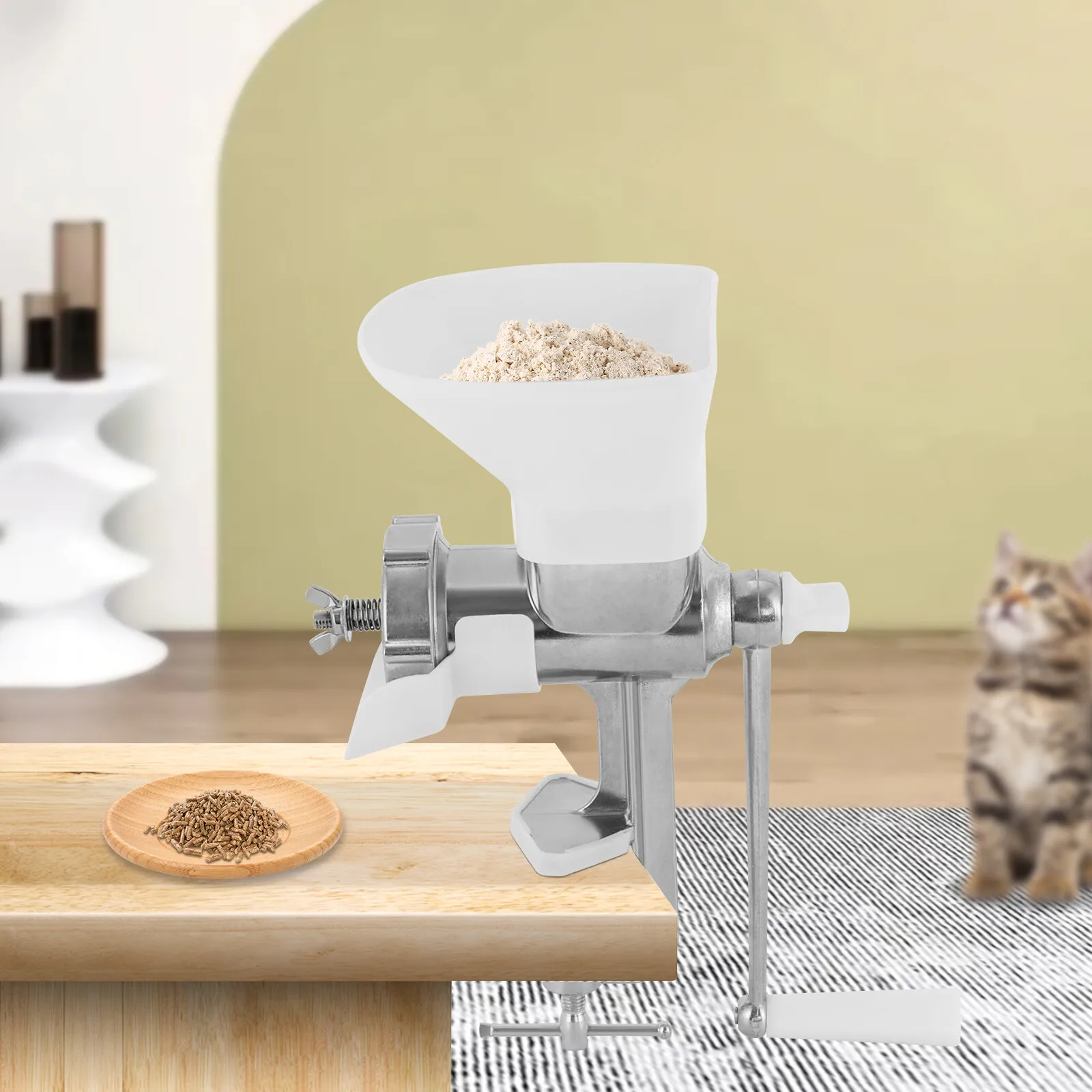 

3mm/0.12in Manual Bird Fishing Bait Granulator Pelleter Animal Feed Pellet Mill Machine