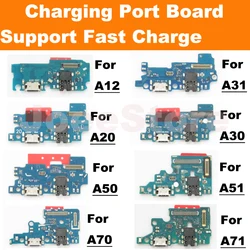 Charging Port Board Flex Cable for Samsung A12 A10 A20 A30 A31 A40 A50 A51 A70 A71 A21S Microphone Module USB Connector Parts