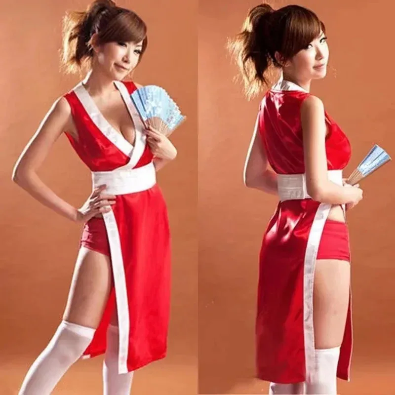 

NewGame The King of Fighters Mai Shiranui Dress KOF Косплей Японское кимоно Сексуальный костюм Женский костюм ниндзя с реквизитом для фанатов Ha YG4