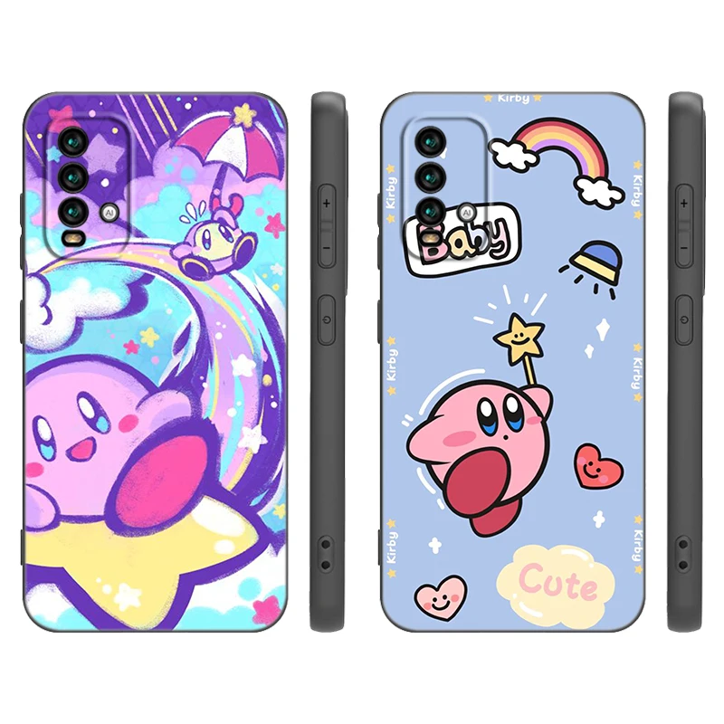 Черный силиконовый чехол для телефона с милым рисунком K-Kirby для Xiaomi Redmi Note 10 11 12 13 14 Pro Plus 10S 11S 12S, чехол из ТПУ