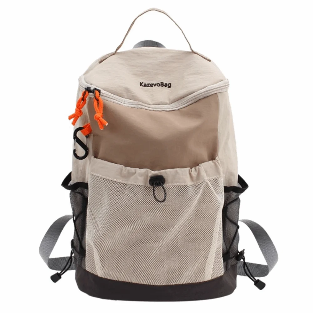 حقيبة مدرسية للسفر بجيوب متعددة مع حقيبة ظهر خارجية من النايلون برباط، سعة كبيرة وخفيفة الوزن للمشي لمسافات طويلة #1