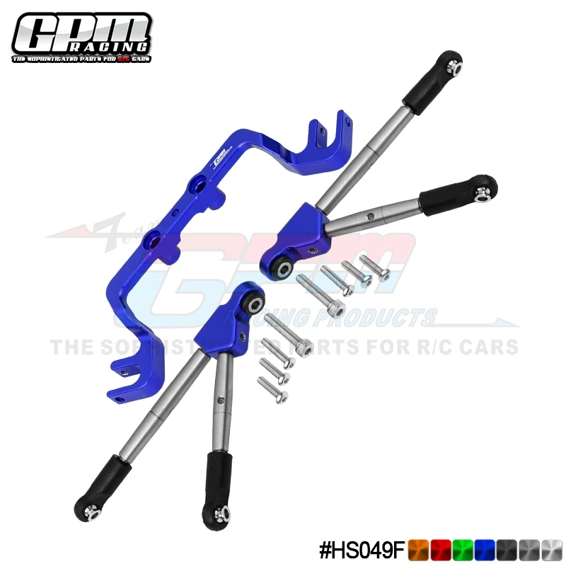 GPM Alloy Front Tie Rods With Stabilizer For C Hub For TRAXXAS 1/10 4WD Hoss