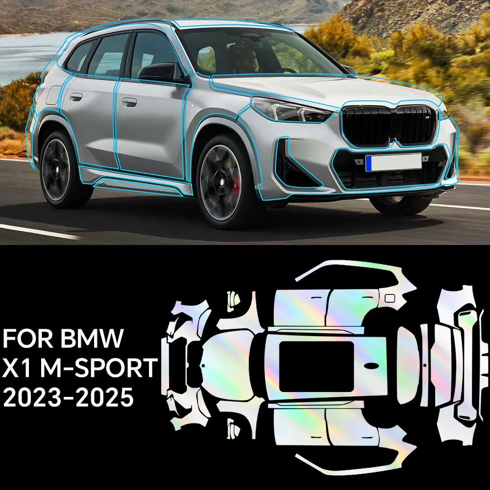 

For BMW X1 U11 M Sport 2023 Full Vehicle Clear Bra PPF Paint Protection Film 9Mil TPU Transparent Anti Scratch Car Wrap Film