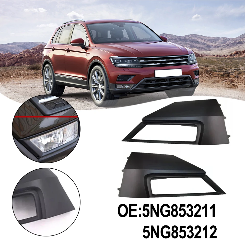 

For Tiguan L 2017 2021 Front Bumper Fog Light Hood Grille OEM Compatible Parts 5NG853211 5NG853212 Easy Install