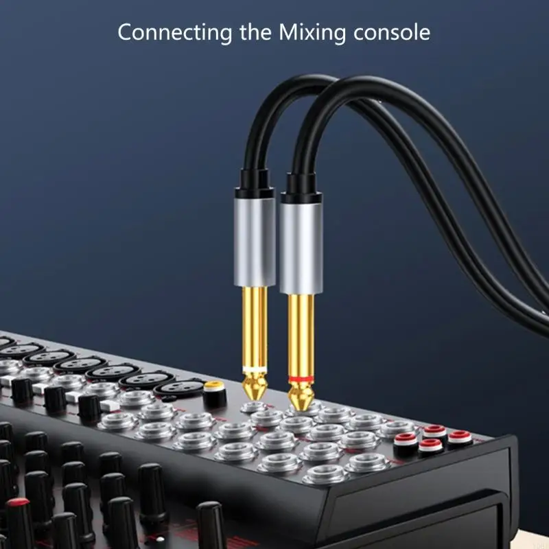Cáp guitar aux y08d 6,5mm đến cáp âm thanh 3,5mm 6,35mm cho âm thanh nổi