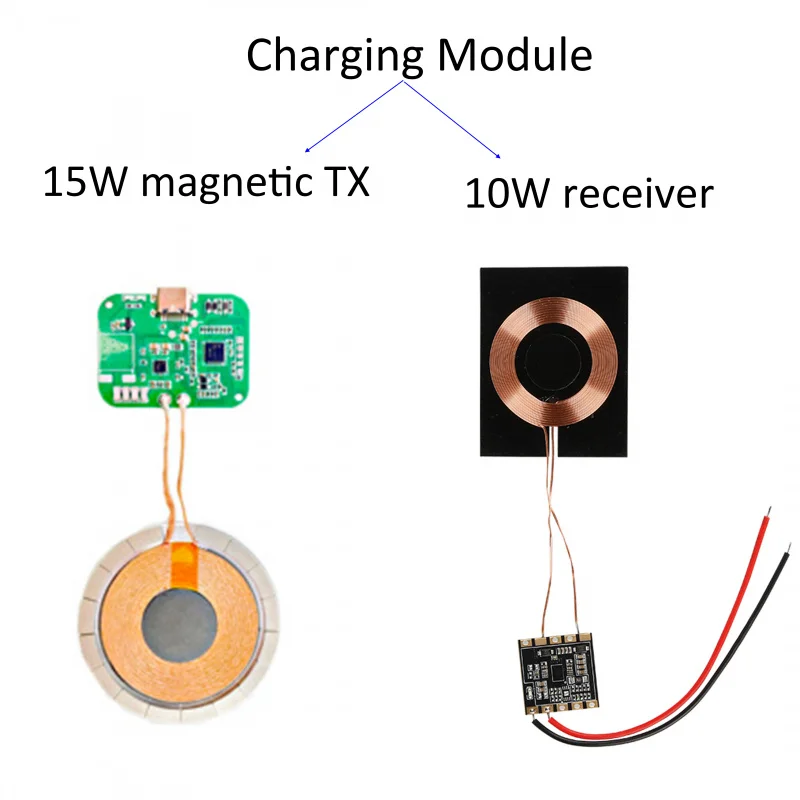 Niestandardowy bezprzewodowy nadajnik magnetyczny 15 W i magnetyczny odbiornik ładowania bezprzewodowego 10 W Moduł odbiornika nadajnika bezprzewodowego