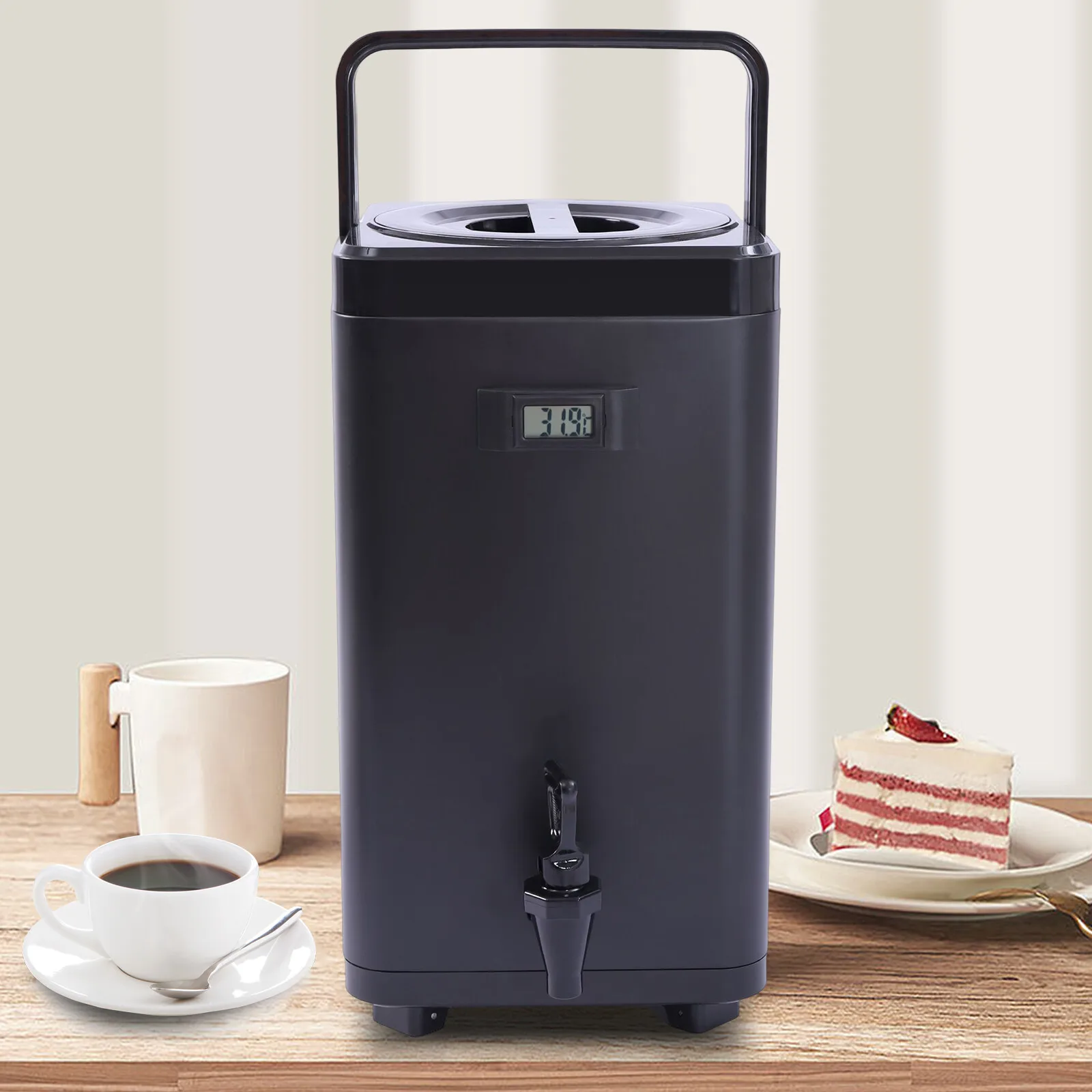 

Термос для напитков на 12 л, для горячих и холодных напитков, из нержавеющей стали, с герметичной конструкцией