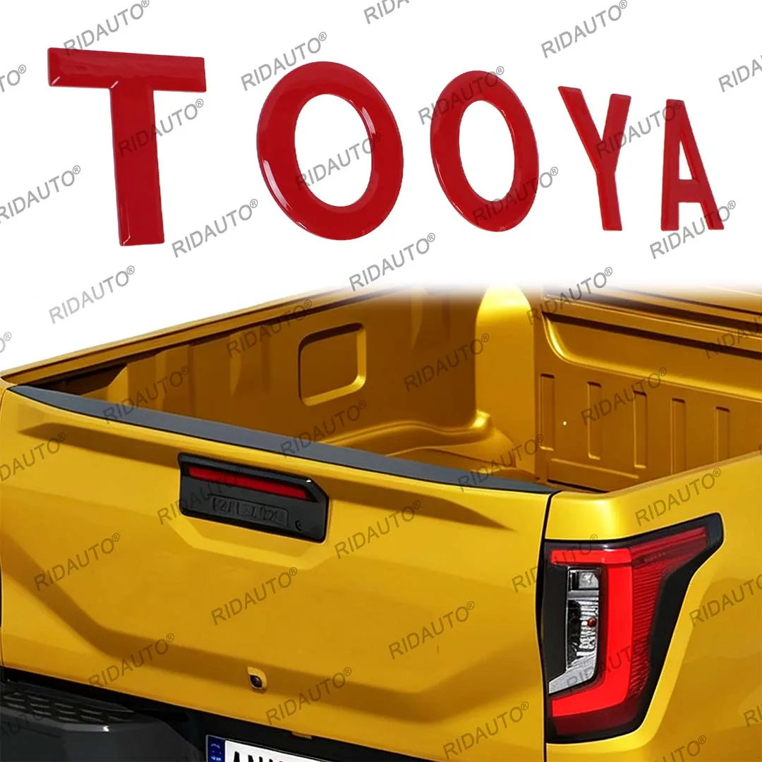 Tailgate Lettering Pickup Stickers Decoration Letter Car Accessories For Hilux Travo 2026 Standard Cab 4TREX Rear Gate 3D Logo view 2