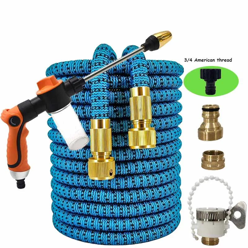 

1PC Telescopic Garden Water Pipe High Pressure Foam Water Gun Set Car Washing And Flower Watering Multi-Function Cleaning Tool
