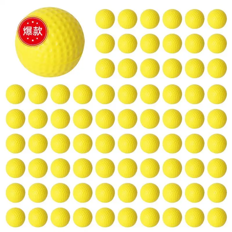 

200Pcs Yellow Soft Elastic Indoor Practice PU Golf Ball