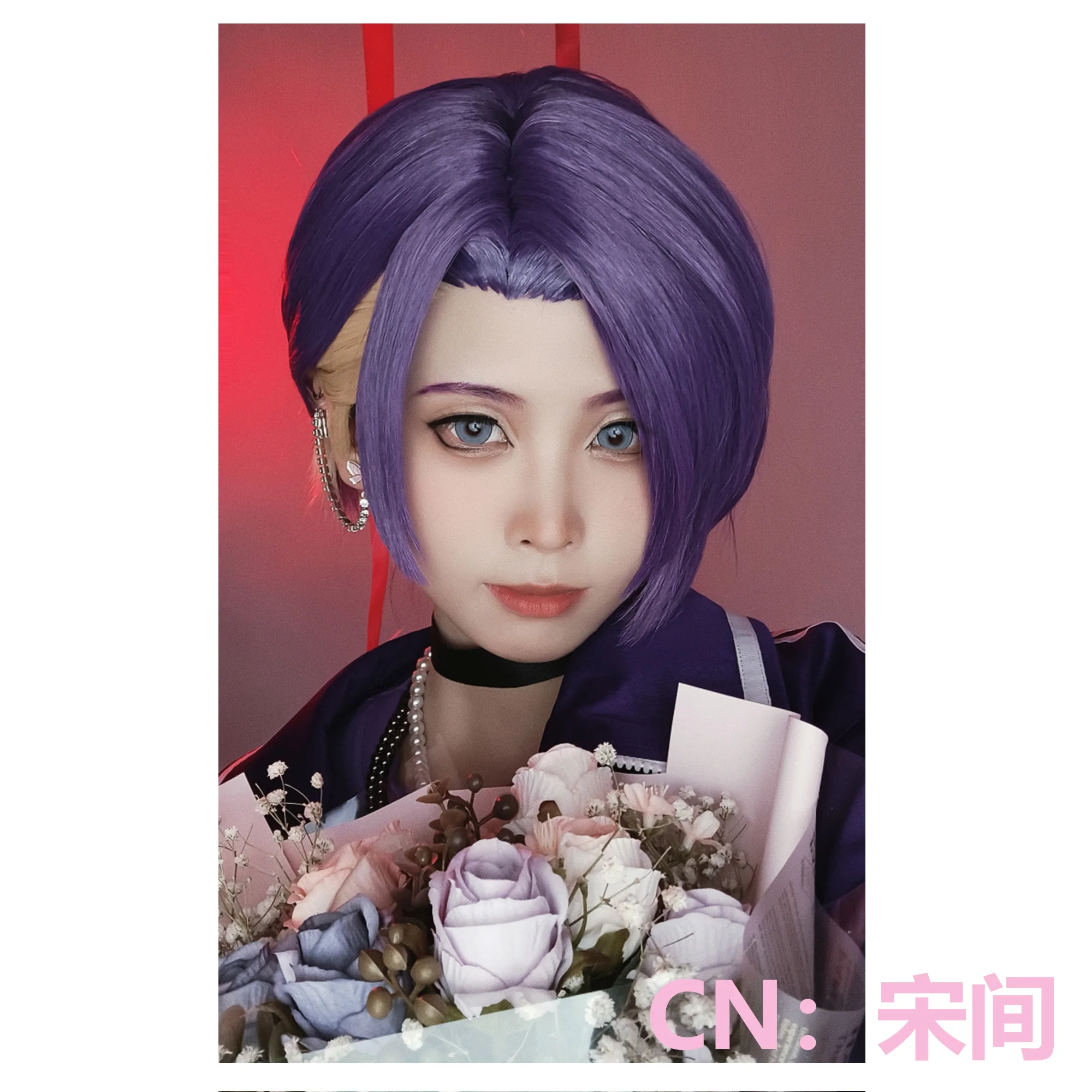 패러독스 라이브 VISTY 쿠레하 아오이 코스프레 애니메이션 이어 커프스, 귀걸이 핀, 목걸이 반지 소품, 쥬얼리 선물