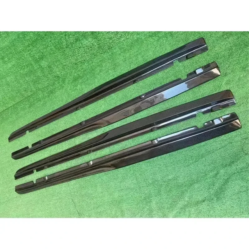 Carbon Fiber Side Skirt Side Bumper Cup Wings Apron Universal Car Sport Exterior Modification Accessories