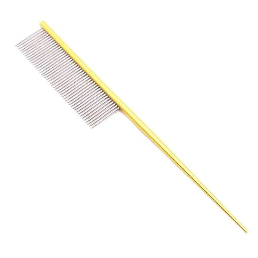 

Stainless Steel Pet Flea Comb Dense Tooth Colorful Dogs Cleaning Brush Comb Non-rust Dog Grooming Comb
