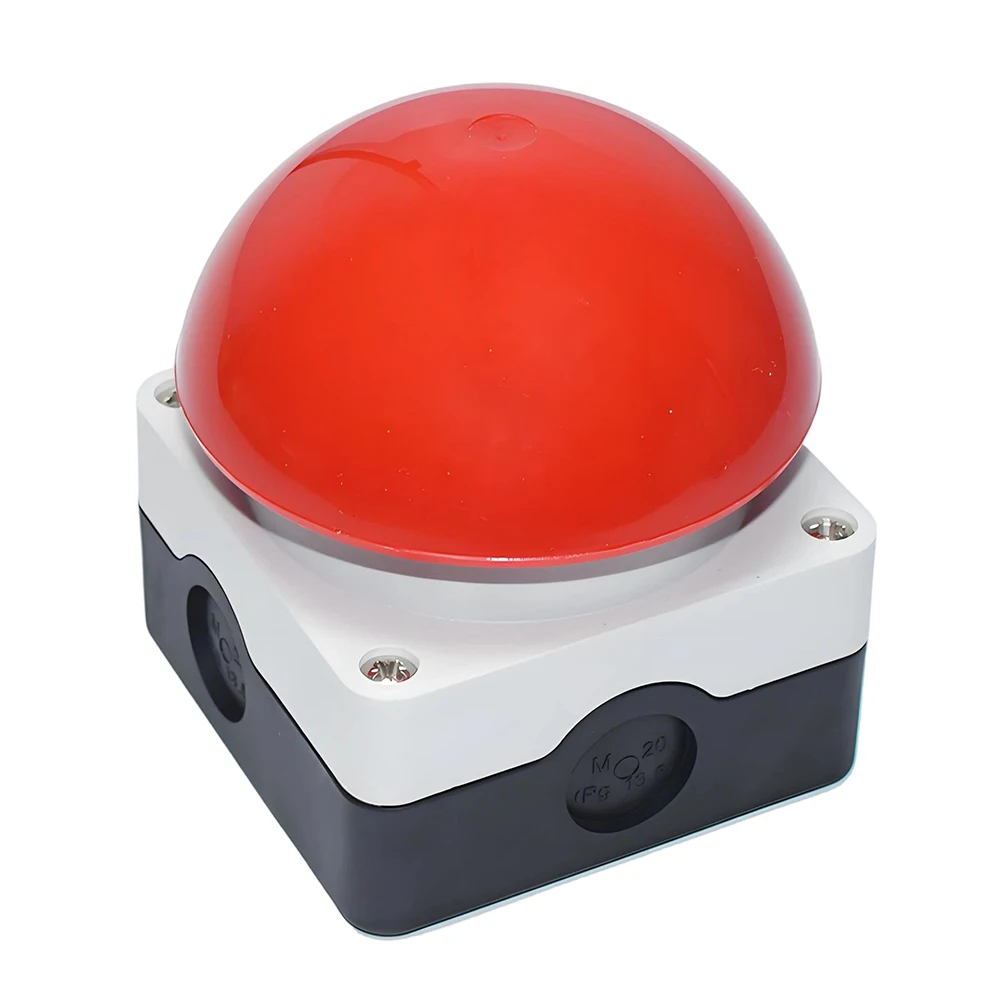 

1pc Mushroom Head Safety Stop Button Switch Self Resetting Foot Pedal Hand Push Hand-held Answer Button Switch