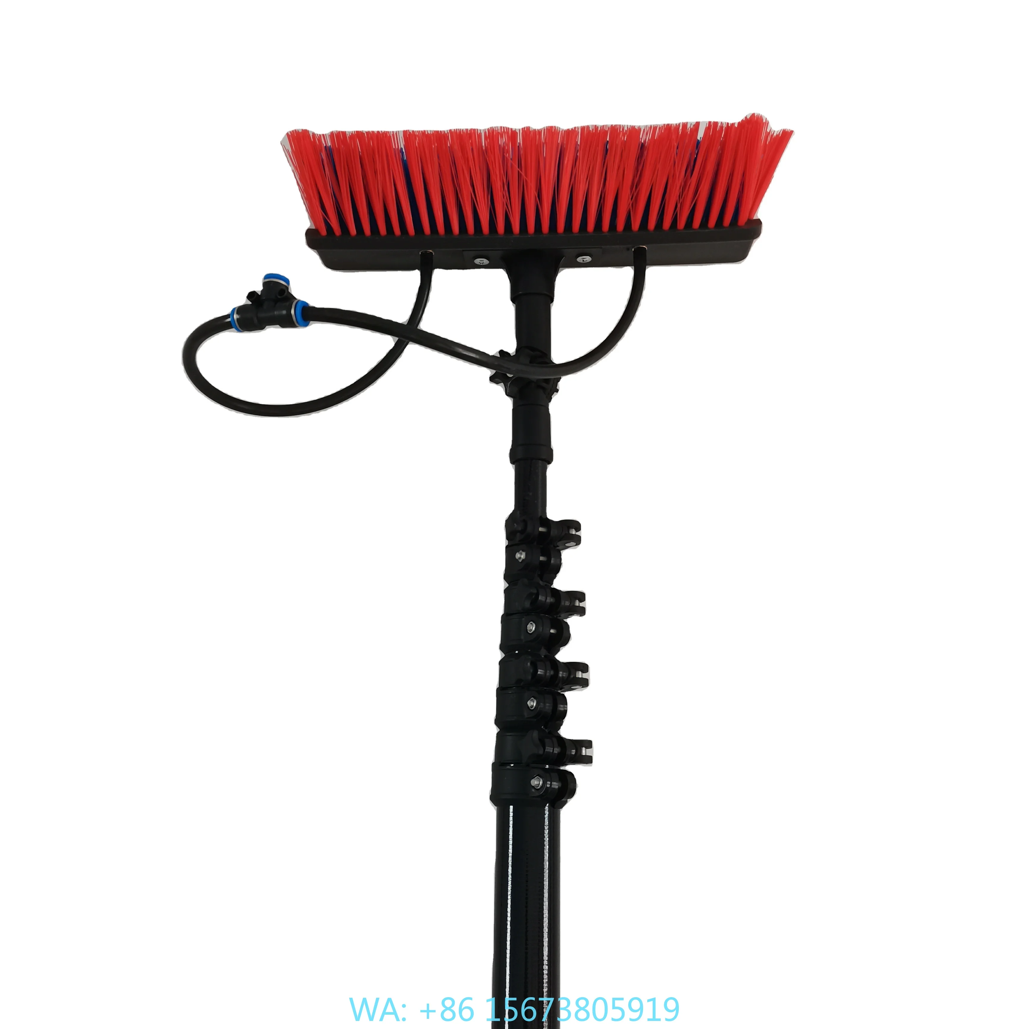 

7.5m 25 ft Telescopic Solar Panels Cleaning Pole With Brush and Hose Water Fed Pole Brush
