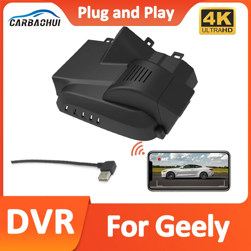 

Easy to install 1080P DashCam Car DVR Camera Cycle Recording for Geely Atlas PRO STAR ZONE APP WIFI Control SONY IMX307 USB Port