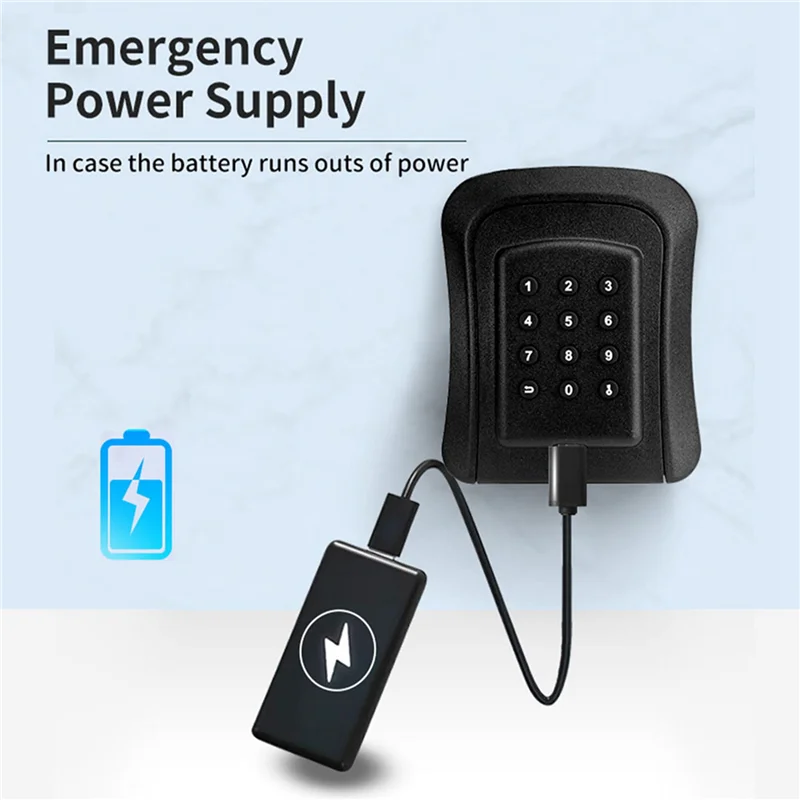 【NECESSITY】5X Intelligent Bluetooth Mobile App Password Unlock Key Safe Box Zinc Alloy Waterproof Homestay TT Lock Box