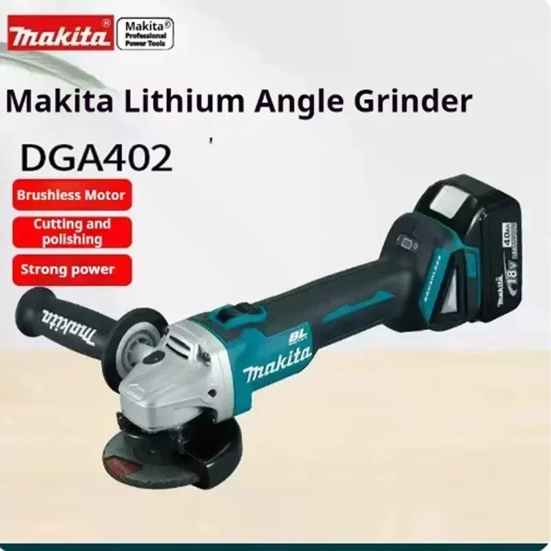

Makita 18V 100mm DGA404 Brushless Lithium Electric Angle Grinder Rechargeable Cutting Machine High Power Polishing Machine