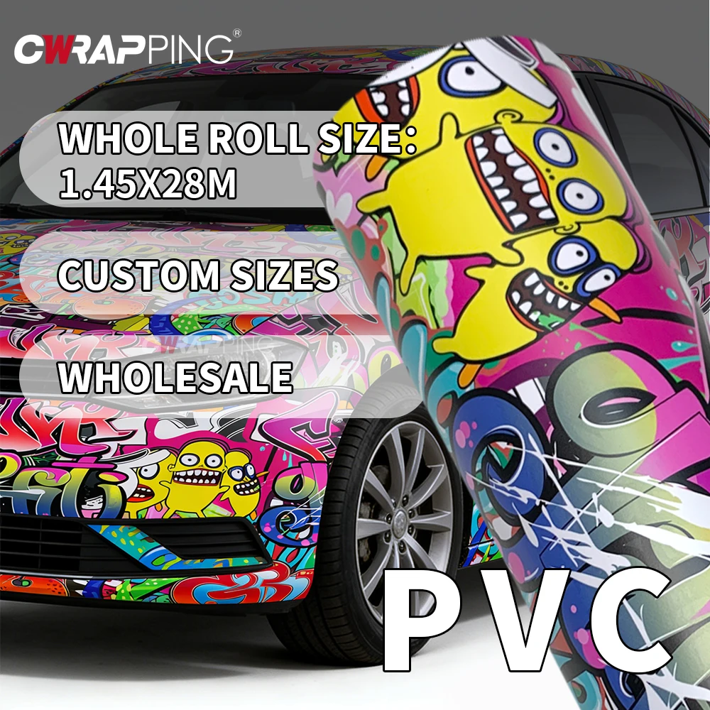 Filme de Envelopamento Automotivo para Decoração de Carros 145cmx300cm, Vinil Impermeável para Grafite, Skateboards, Capacetes de Moto e Película Prot
