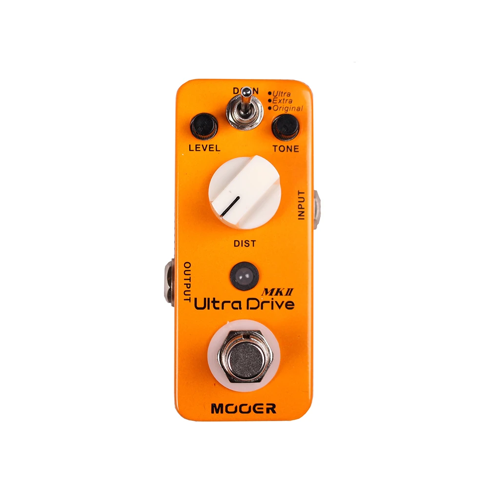 MOOER Ultra Drive MKII Distortion Guitar Effect Pedal Synthesizer 3 Modes True Bypass Full Metal Shell Guitar Parts & Accessory