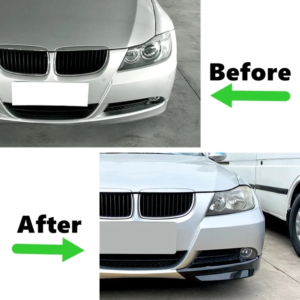 New Front Bumper Lip Side Splitter Spoiler Body Kit for BMW 3 Series E90 E91 320i 330i 2005-2008 Front Bumper Protector view 4