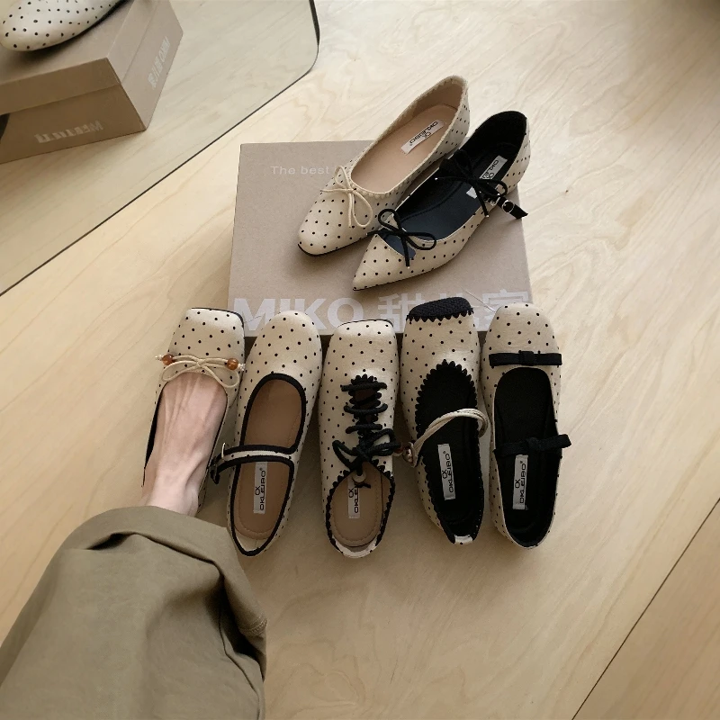 ラウンドトゥエレガントバレリーナ女性-2026-韓国靴秋の女性の靴浅い口バレエ快適なモディス秋の新