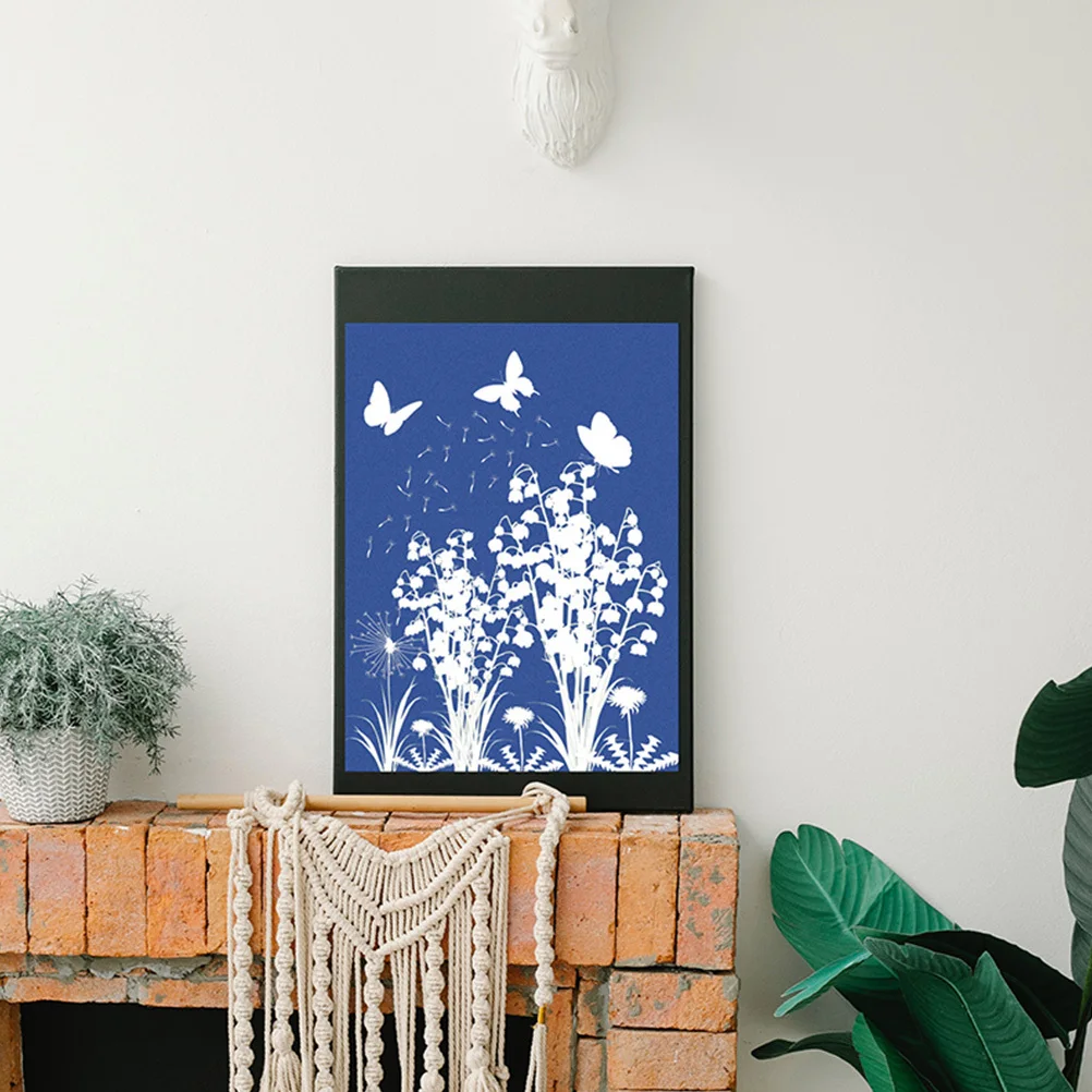 1Set Solar Paper A5 DIY Accessory Nature Printing Material Safe Natural Fiber PVC Good DIY Experience Cyanotype Paper
