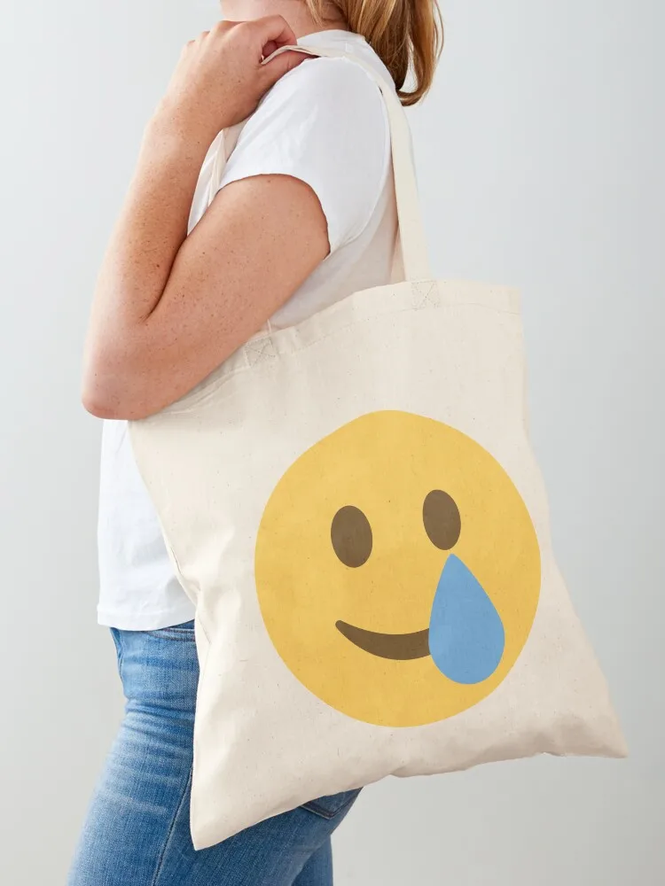 

Smiling Face With Tear Tote Bag cloth bag woman canvas tote bag tote Shopping bags