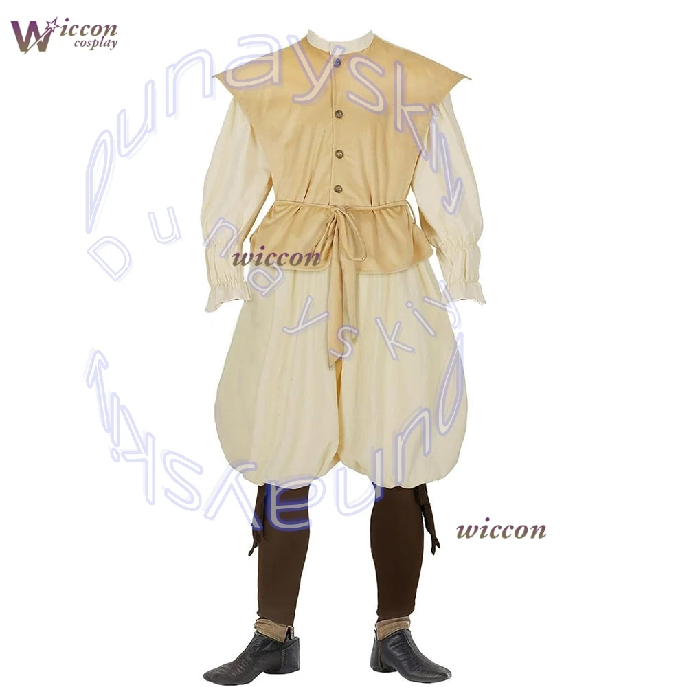

AniCos Halloween costume Retro medieval Renaissance pirate Viking knight belted full set of stage performance attire