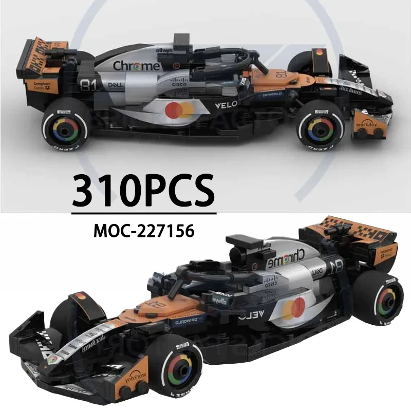 

MOC-227156 Racing Car Building Blocks 8-Grid Racing Car MCL39 with Stickers 310 Pieces Birthday Gift Christmas Toy Gift