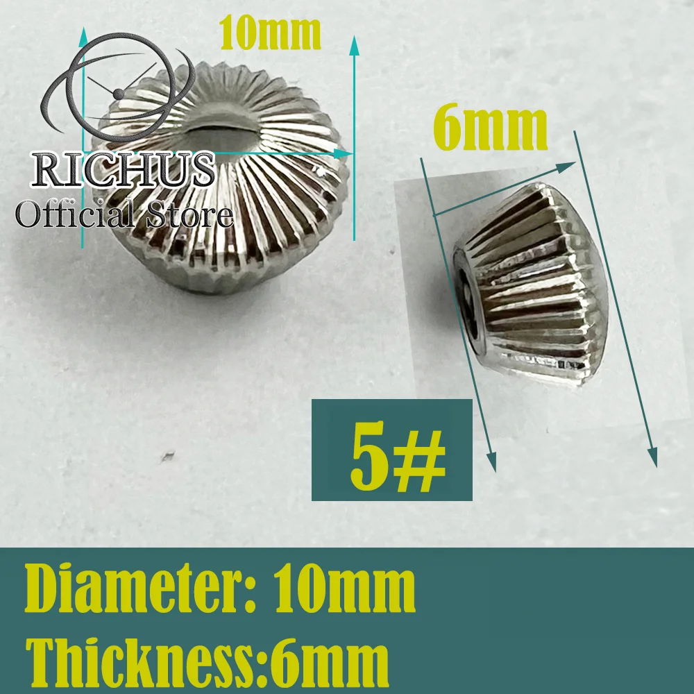 Watch crown fit ETA 6497,6498 Sea gull ST36 Silver stainless steel crown