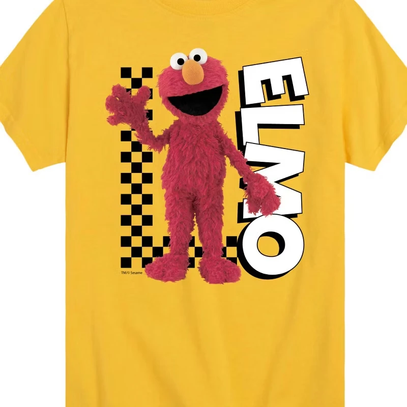 Sesame Street Womens Sesame Boys' – Sesame Street – Elmo Loves You Kurzarm-T-Shirt mit Grafik