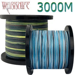 Warknife Braided Fishing Line 8 Strands 4 Strands 3000m 6-300LB Super Power PE Fiber Line Japan Multifilament Camo Fishing Line