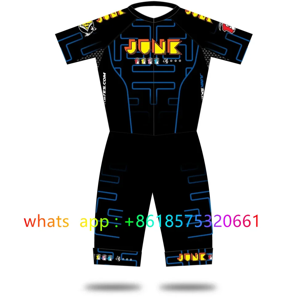 

Junk Wheels Children's Short-sleeved ice skating speed skating suit speed Inline Roller skate race Skating skinsuit Summer Suit