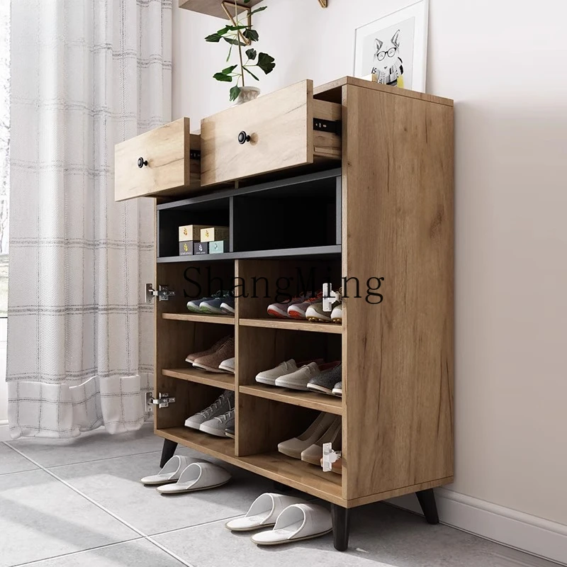 

CL Небольшая квартира, массив дерева, натуральный цвет, домашний вход, пылезащитный шкаф для обуви для прихожей