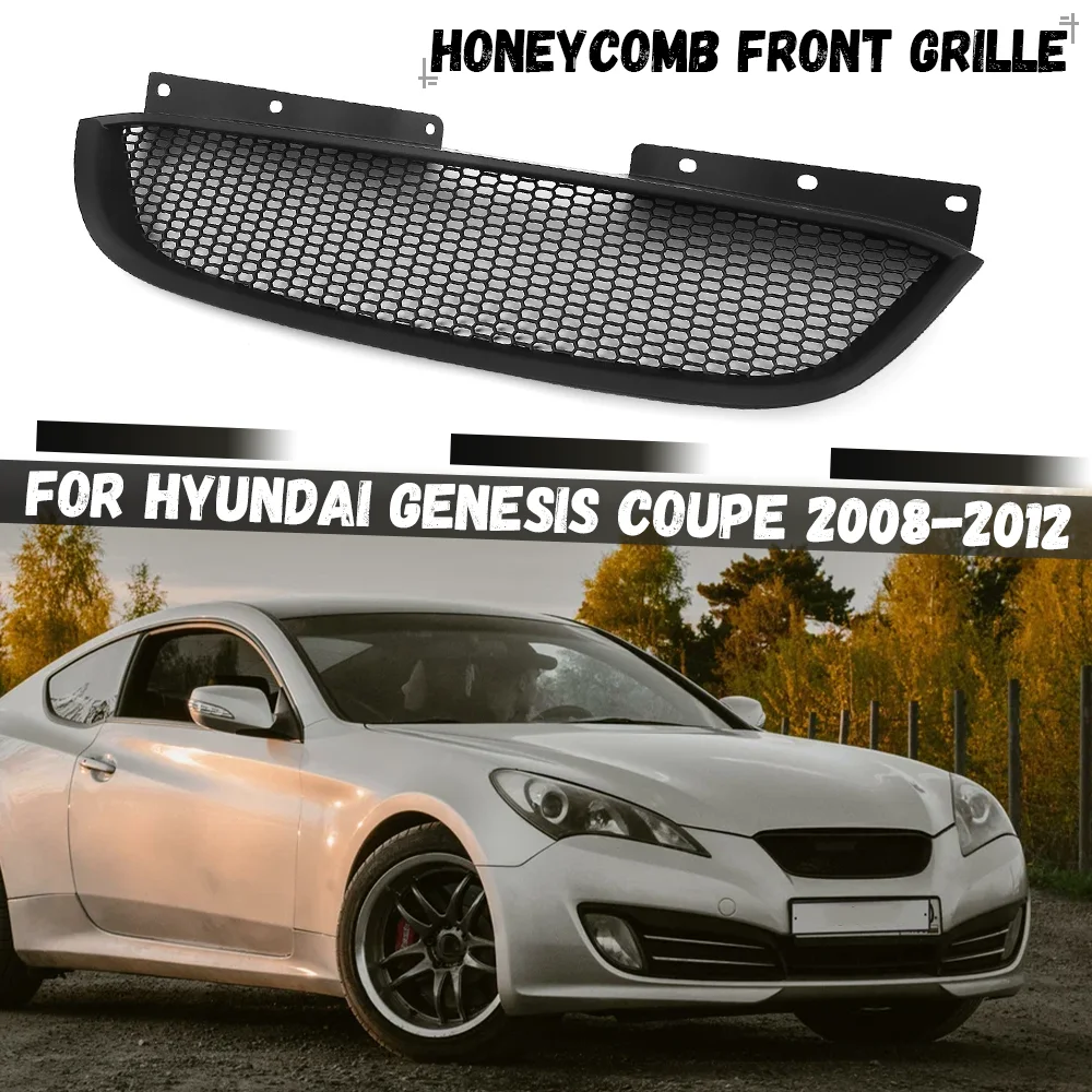 For Hyundai Genesis Coupe 2008 2009 2010 2011 2012 Car Front Bumper Honeycomb Grille Air Intake Racing Grills