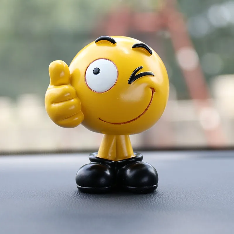 

Car Decoration Creative Moving Head Doll Vehicle Pack Cute Cartoon Personality Shaking Doll Auto Interior Accessories 1PCS