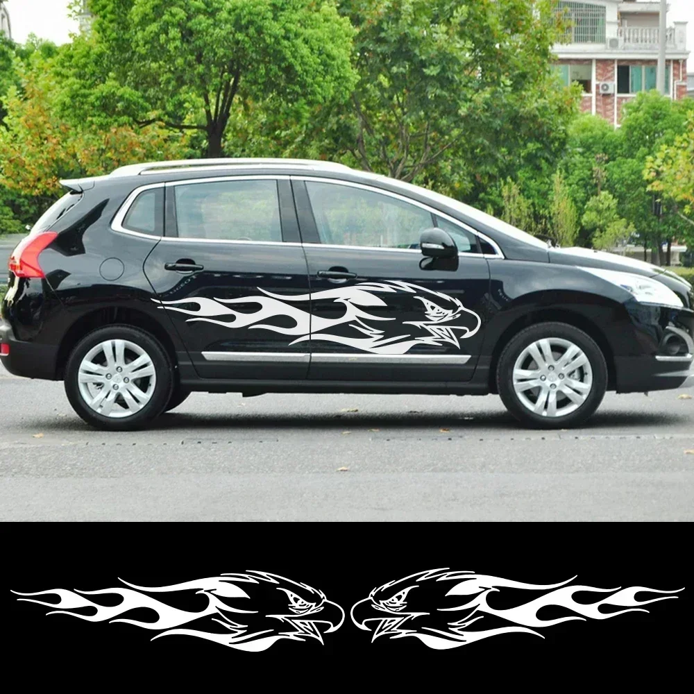

180x40cm Size Car Waist Line Stickers Eagle Head Vinyl Decals Graphics Styling Accessories Auto Universal Creative Film Decor