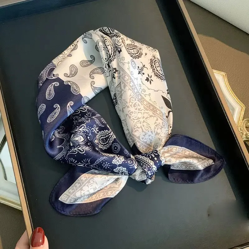 

100% Real Silk Scarf Women Square Neck Shawls Wraps for Ladies Foulard Scarves Pashmina Female Hijab Bandana bufanda écharpe