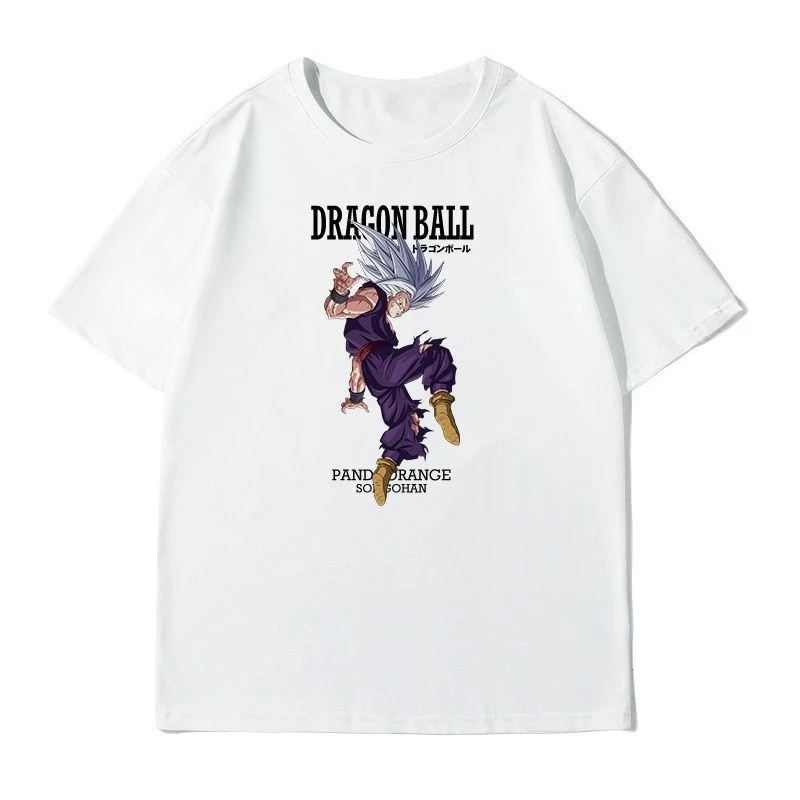 Dragon Ball Collaboration T-shirt, Cartoon and Comic Beast Gohan Merchandise, Japanese-style 2D Student Couple Outfit T-shirt