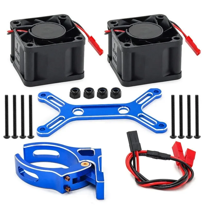 

RC Car Upgrade Dual Cooling Fan 4985 1717 Motor Heat Sink Kit For 1/5 X-Maxx 6S 8S Arrma KRATON Outcast