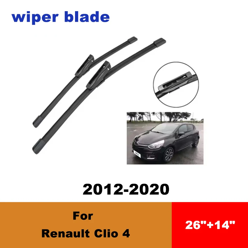 

For Renault Clio 4 2012-2020 car front wiper blades silent wiper blades soft rubber windshield wipers accessories