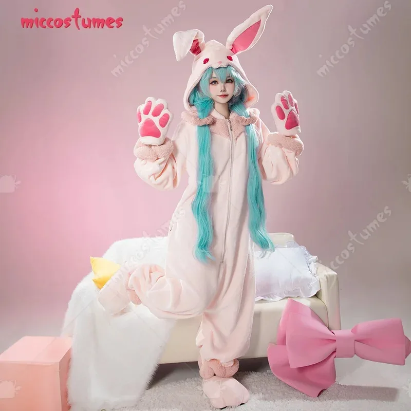 

Miccostumes Женский комбинезон-пижама Вокальный костюм для косплея Плюшевый комбинезон в стиле кролика с сумкой на плечо; 2,r'6;t.
