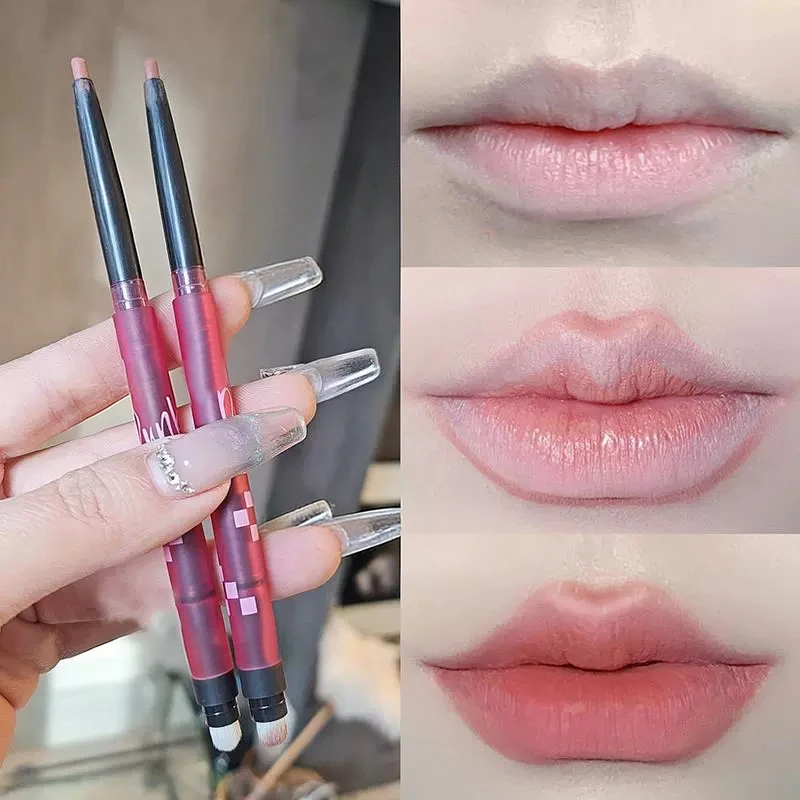 Il matita per labbra opaca leggera, dolce e morbida delinea la forma del labbro che dura, non facile da sbiadire, non toglie il trucco Liner per labbra nude