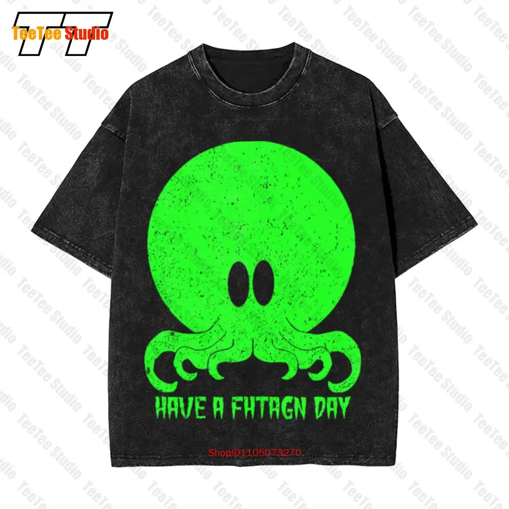 

Cthulhu Have A Fhtagn Day Vintage Oversized T-Shirt CBLU