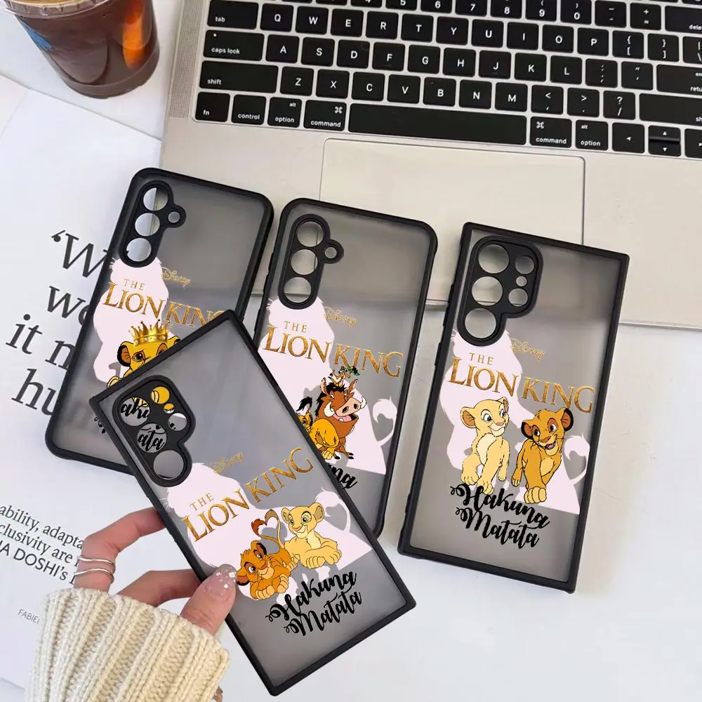 Disney The Lion King Hakuna Matata Case For Samsung Galaxy S24Ultra S23 S21 S20 Fe S10 S9 S8 Plus S24 Ultra 5G Cqoue Matte Cover