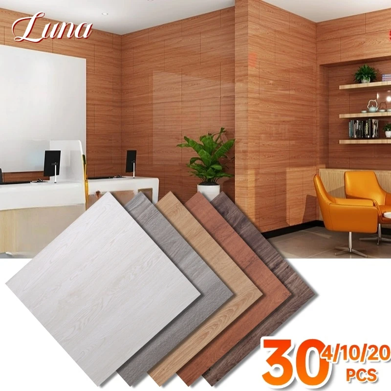 4/10/20/30 шт. наклейка на стену с текстурой дерева, обои для пола, водостойкая наклейка на плитку для гостиной, спальни, домашний декор 4/10/20/30 шт. наклейка на стену с текстурой дерева, обои для пола, водостойкая наклейка на плитку для гостиной, спальни, домашний декор
