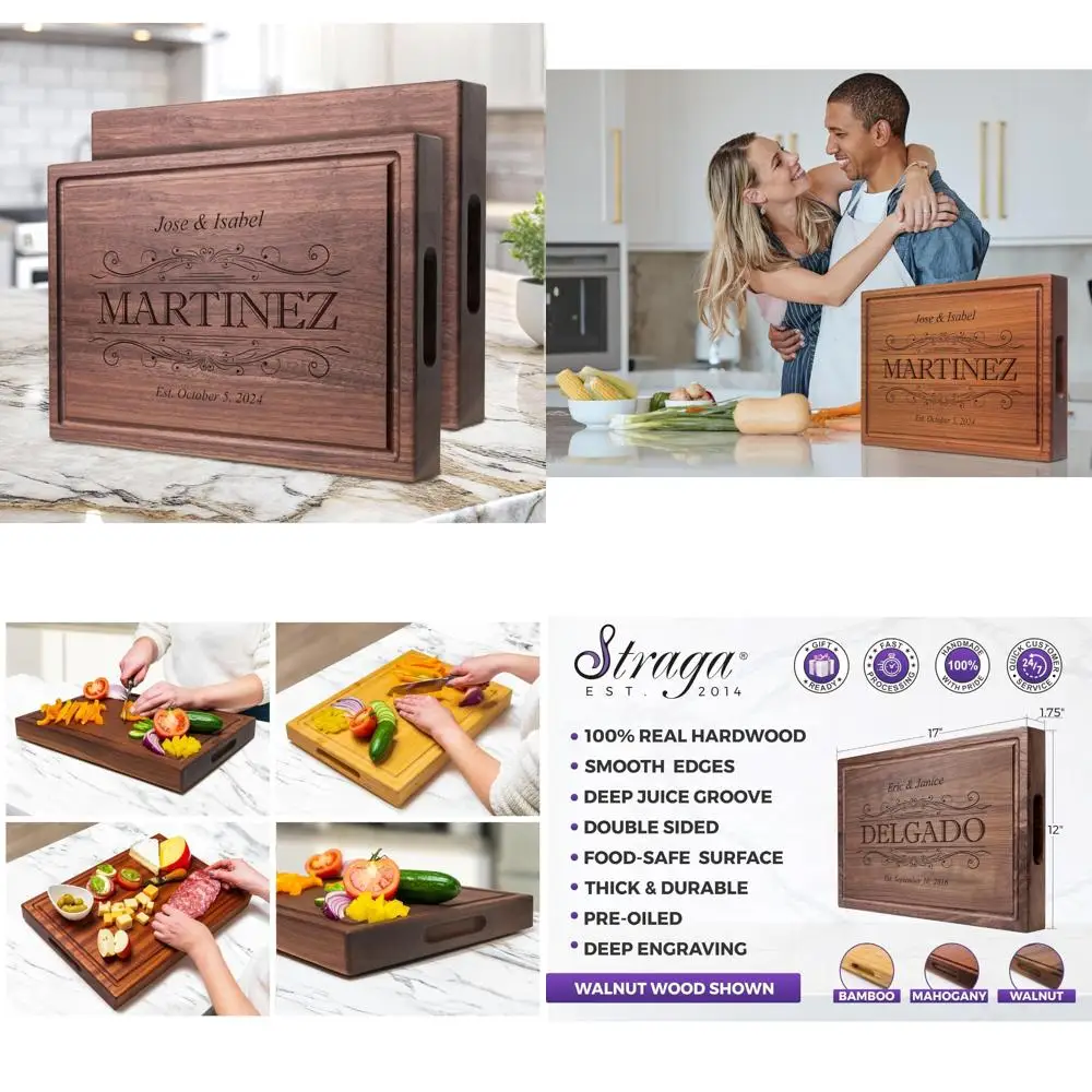 

large custom xl chopping board - perfect wedding & housewarming gift for new homeowners