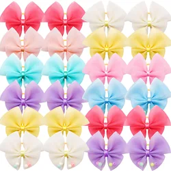 100Pcs Dog Hair Bows Lace Butterfly Grooming Hand-made Puppy Cat Girls Rubber Bands Bows for Dogs Pet Hair Accessories Supplier